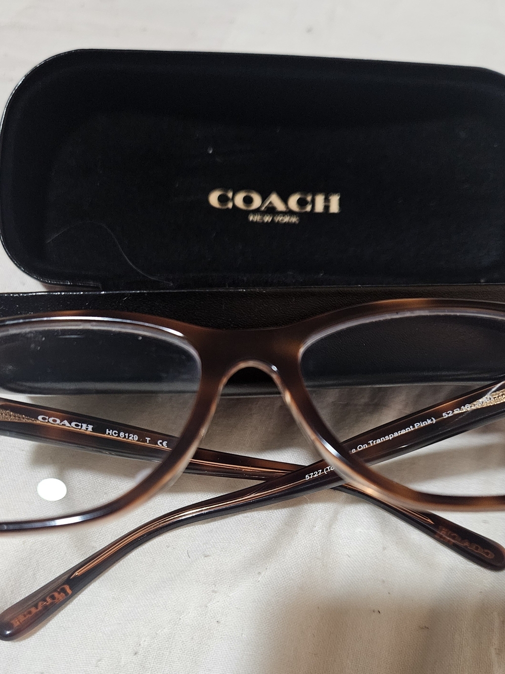 Coach Women’s Brown Tortoiseshell Frame Glasses